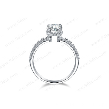 White Moissanite Diamond Gold Ring Wedding Ring